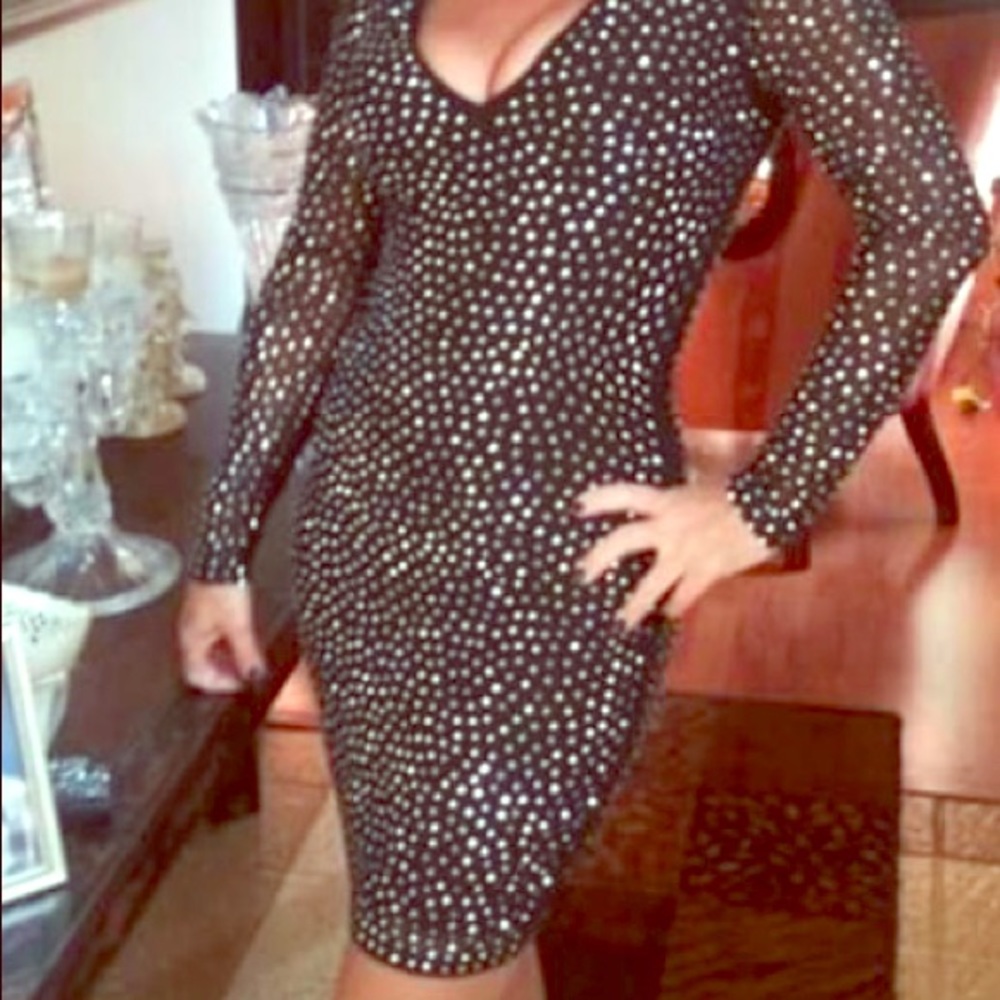 Black studded dress